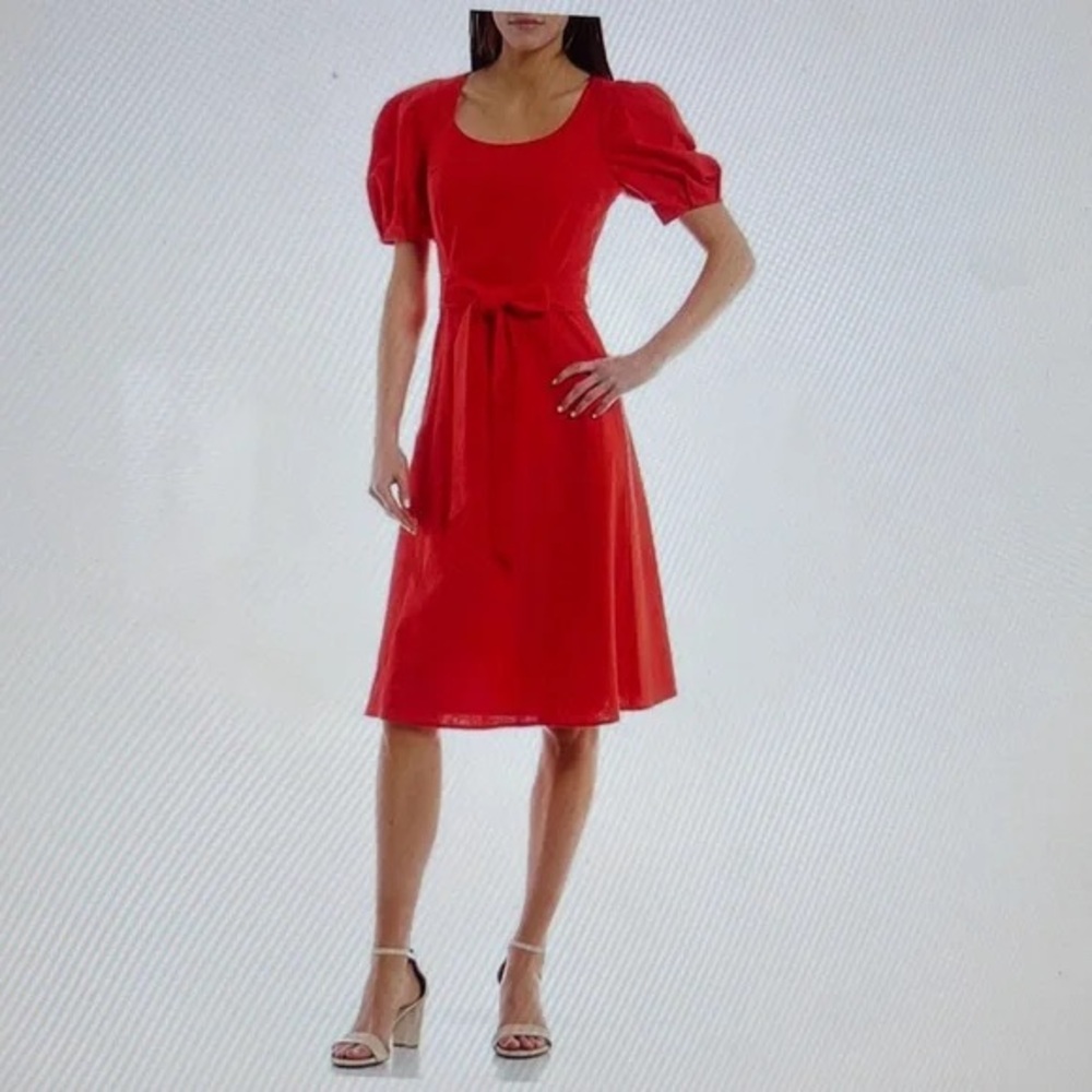 NWT Red Linen Alex Marie Dress